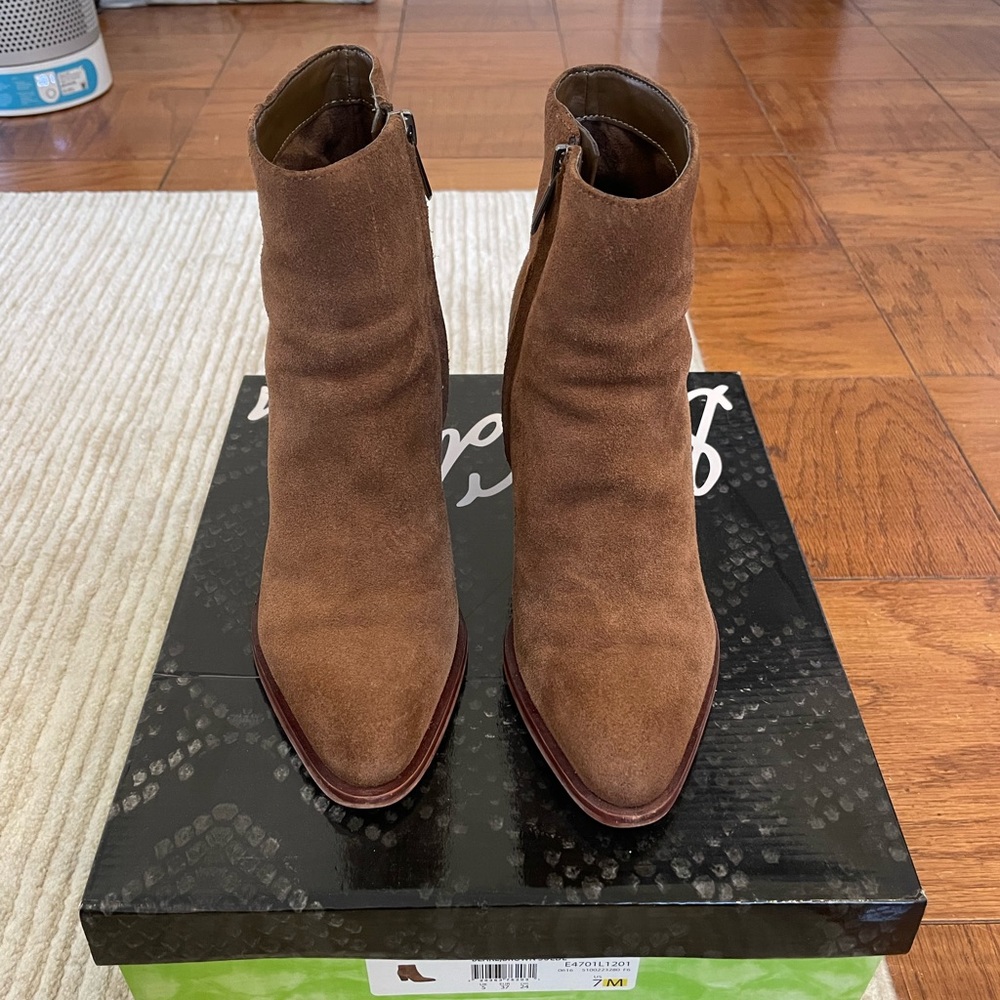 Sam Edelman Blake Brown Suede Bootie, Size 7, in great condition!
